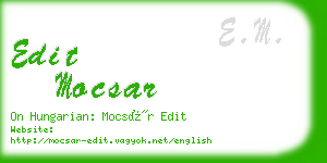 edit mocsar business card